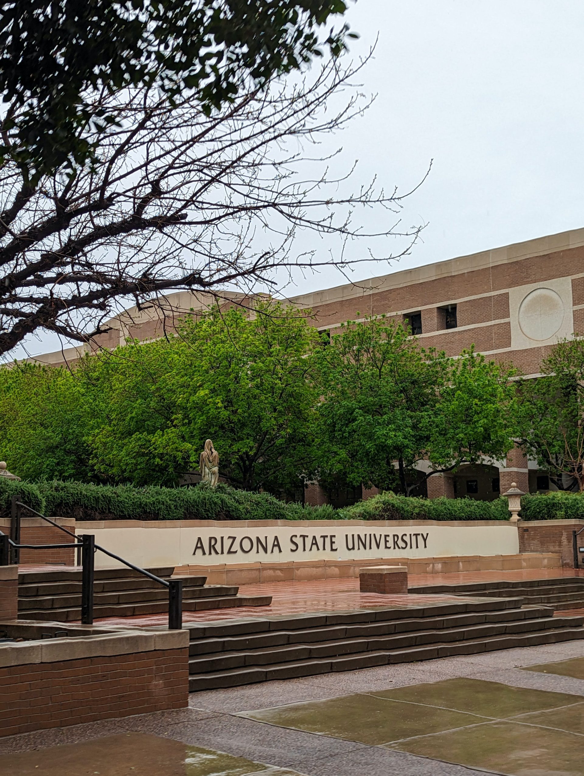 Arizona State University sign in Glendale, Arizona.