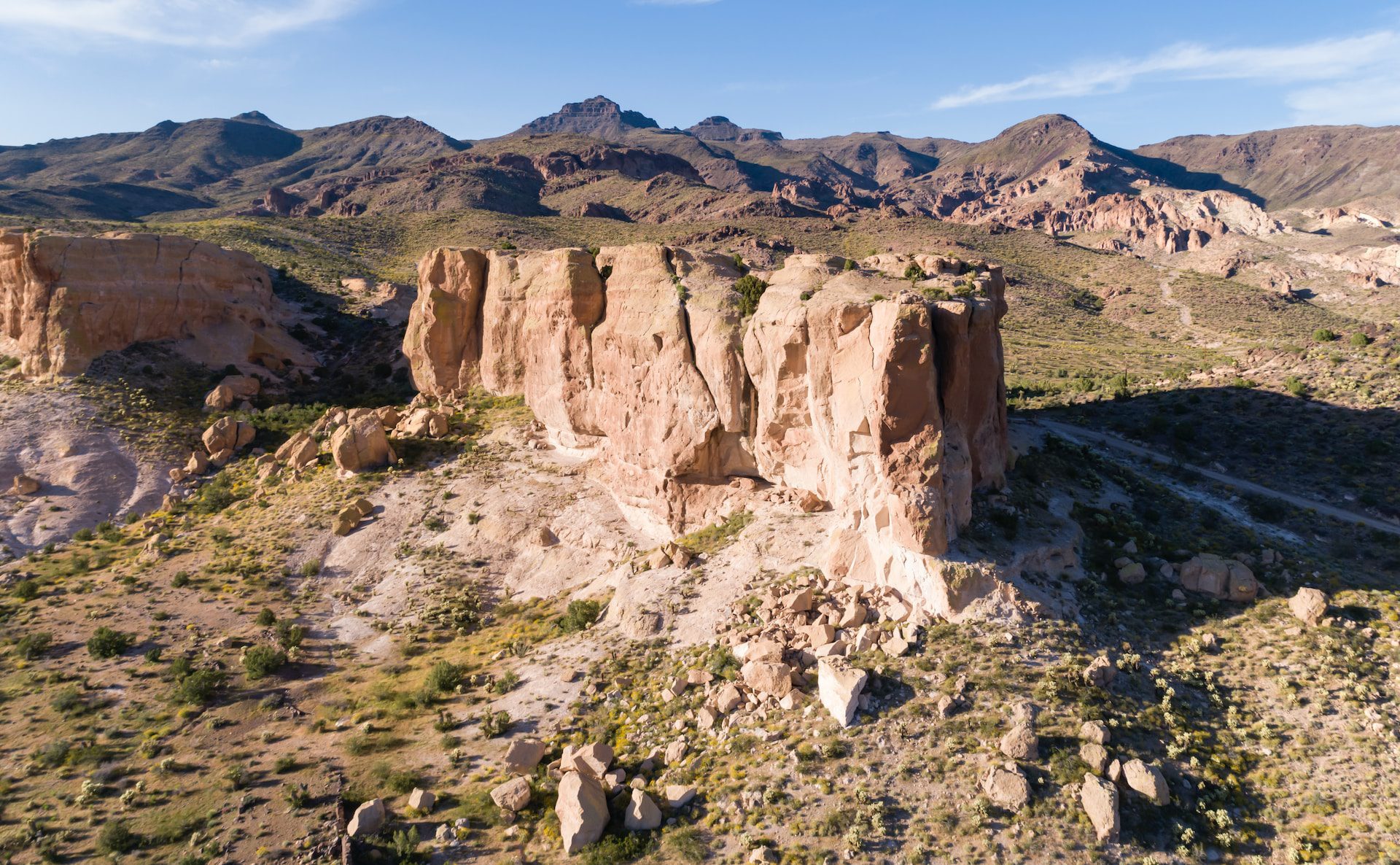 Sandstone bluffs near Mesa, Arizona.