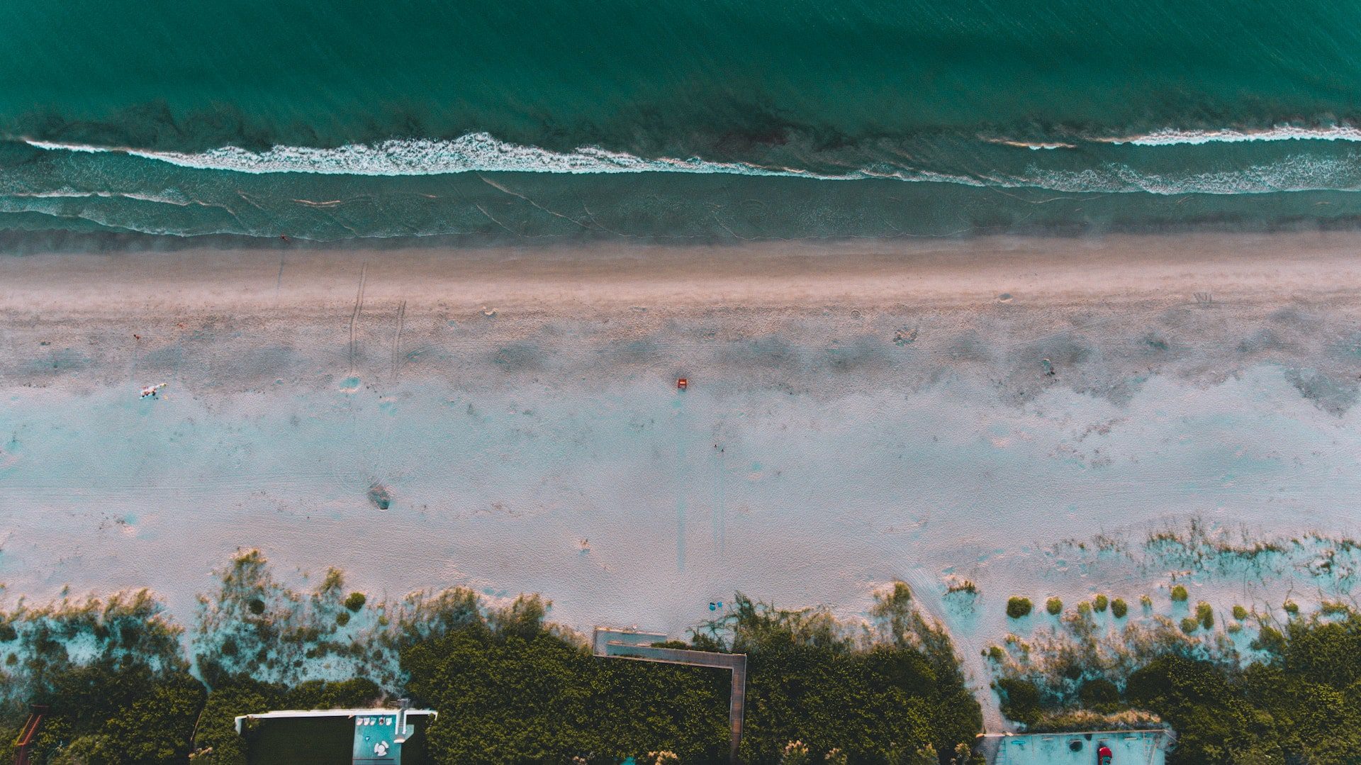 Aerial view of Melbourne Beach, Florida.
