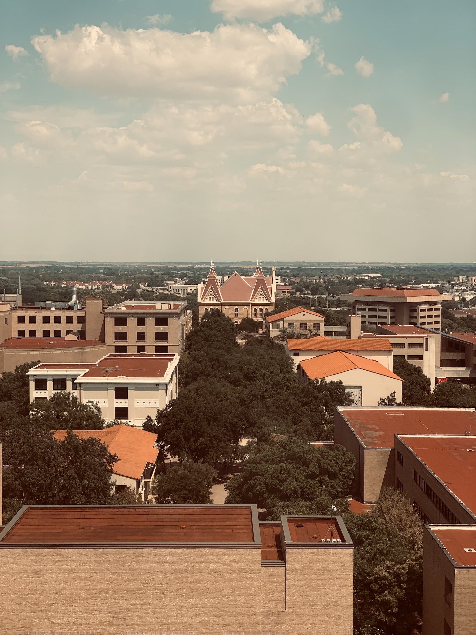 View at the University of Texas in San Marcos, Texas.