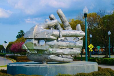 Concrete statue in Newport News, Virginia.
