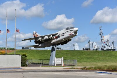 Plane monument in Baton Rouge, Louisiana.