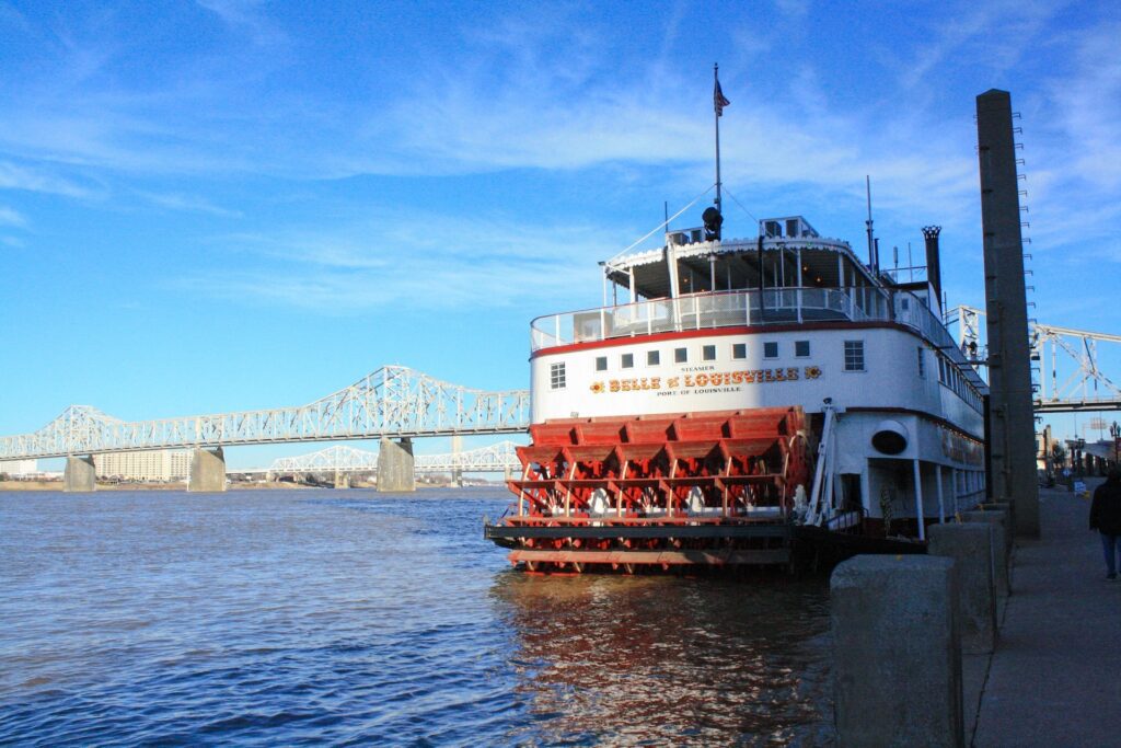 Riverboat on the water in Louisville, Kentucky.