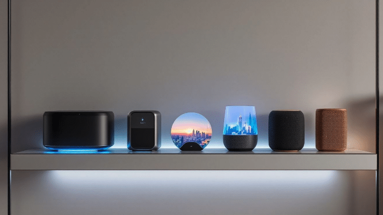 display of wireless speaker options