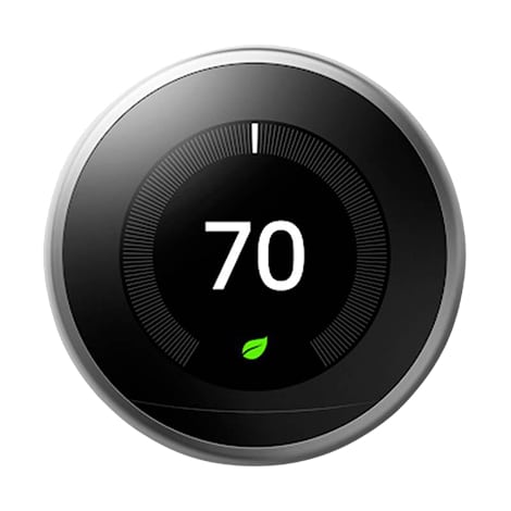 Google Nest Learning Thermostat set at 70 degrees