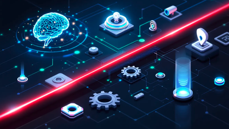 Futuristic digital security alarm interface
