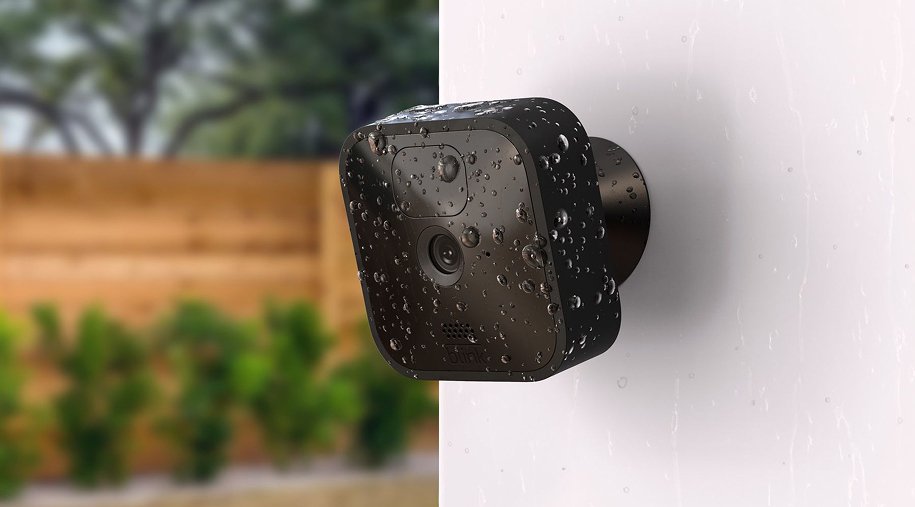 Blink outdoor security camera mounted outdoors for ultimate weatherproof security
