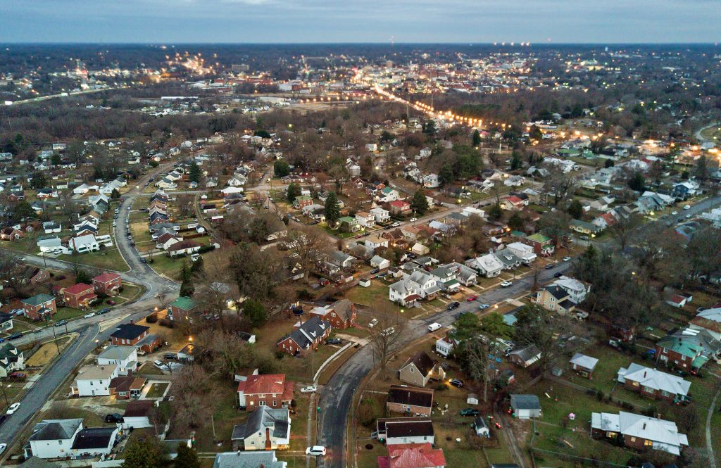aerial view of Colonial Heights, Va
