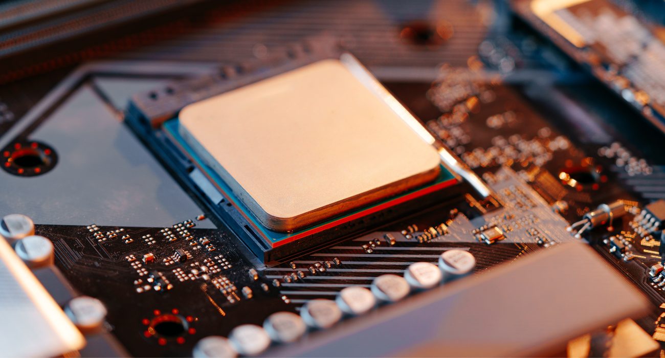 CPU processor installed on a motherboard, illustrating how to check CPU temperature and monitor cpu temperature