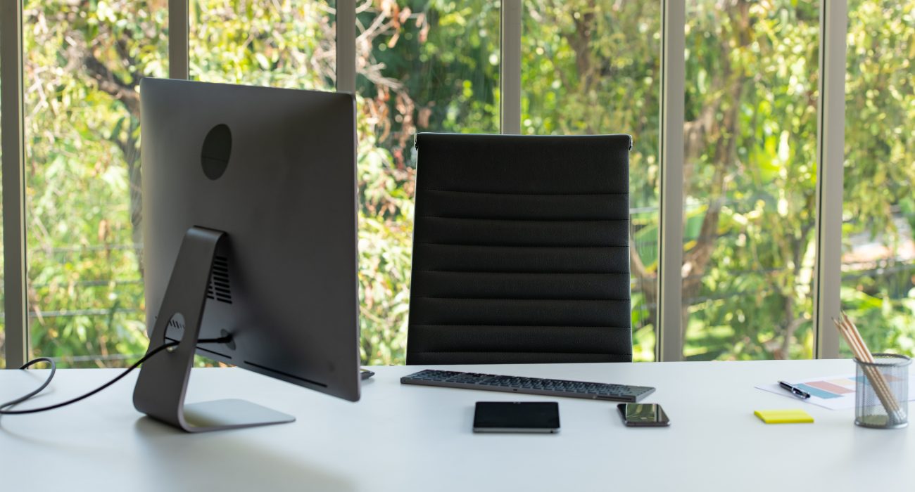 Desktop computer running Windows on a modern desk setup 