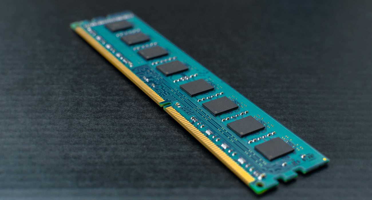 How long does a RAM last? Desktop computer RAM memory module on a black surface