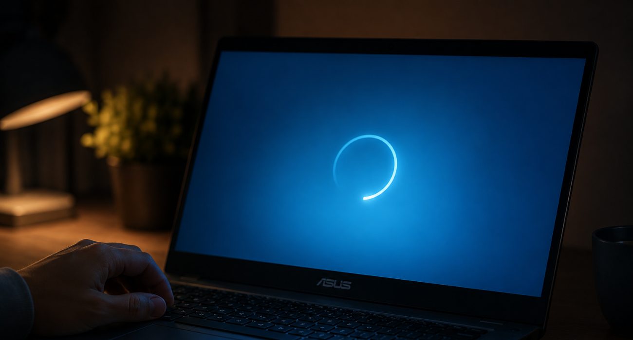 ASUS laptop restarting while Windows finishes an update