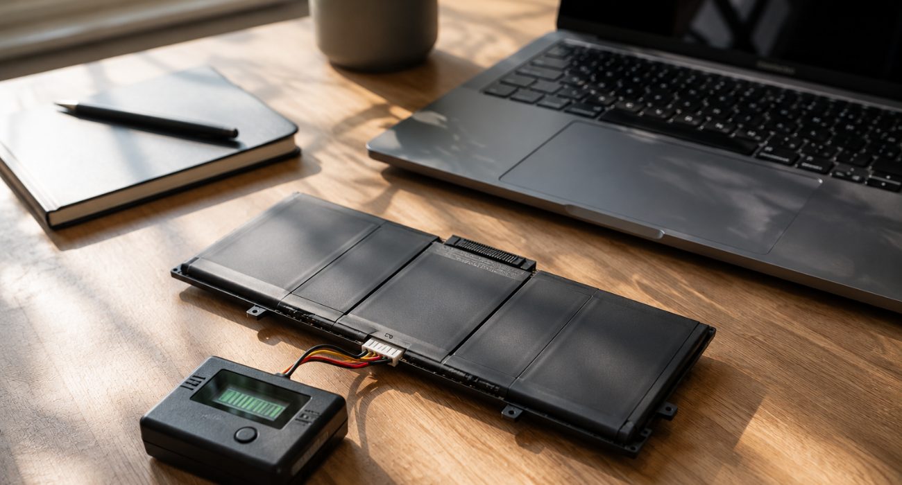 Battery health test for a refurbished laptop before purchase