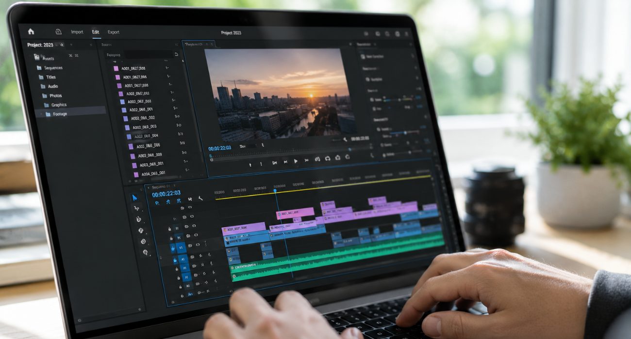 Video editing software using computer processing resources