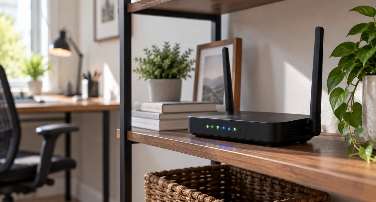 Wi-Fi router used to troubleshoot an Alexa connection problem